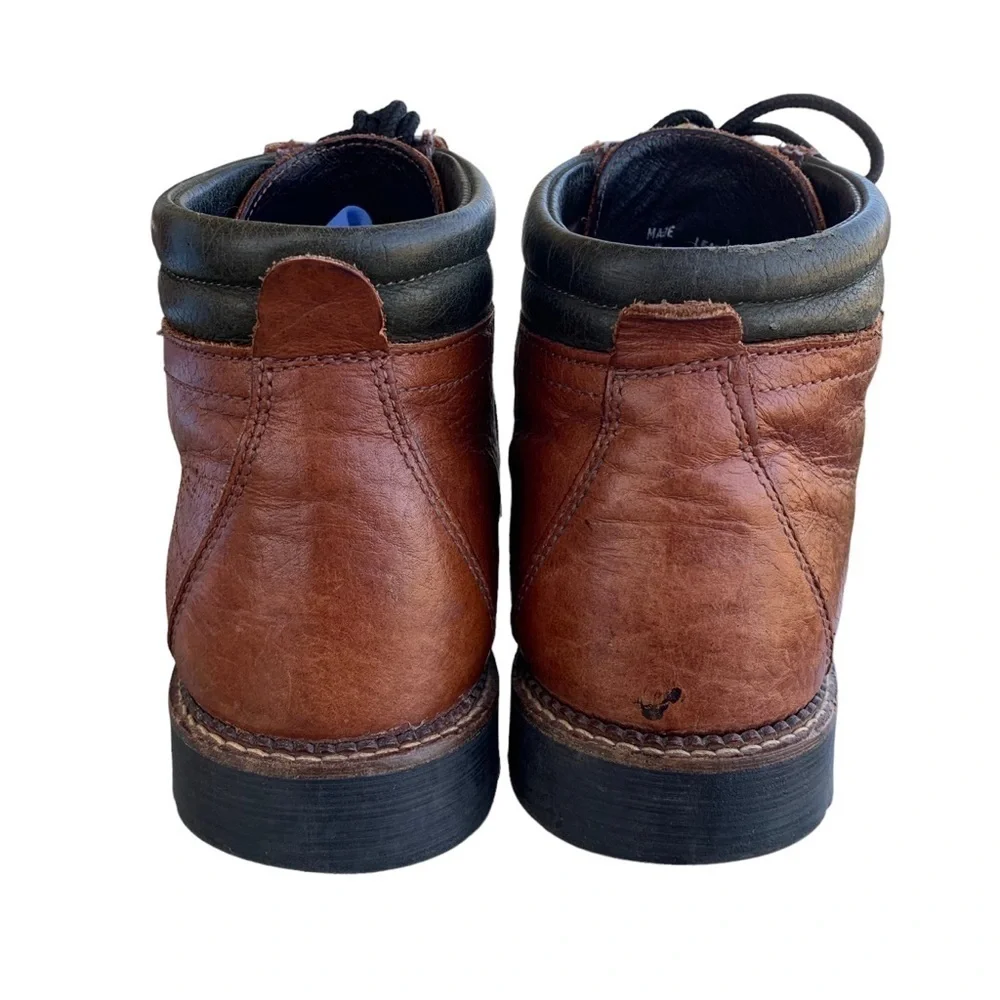 H.S. Trask Mens Brown Leather Ankle Lace Up Chukka Boots Size 10 M Made in USA